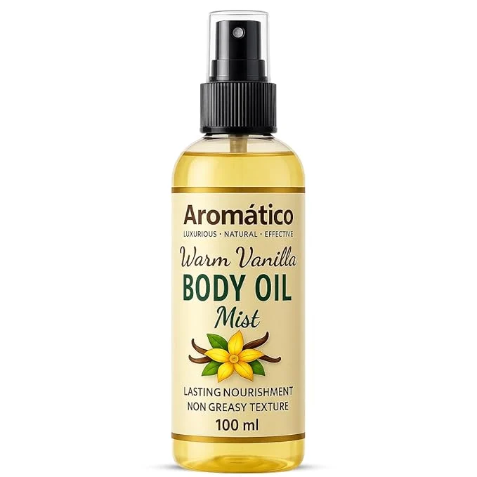 Top-Quality Aromatico Warm Vanilla Mini Body Oil Mist Long-Lasting