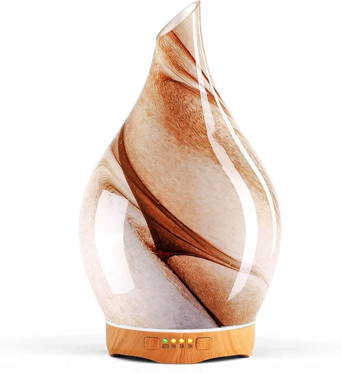 High-Grade Porseme 280ml Essential Oil Diffuser Glass Color Changing Aroma Air Diffusers Elegant
