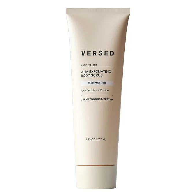 Lightweight Versed Buff It Out AHA Exfoliating Body Scrub and Mask Flexible