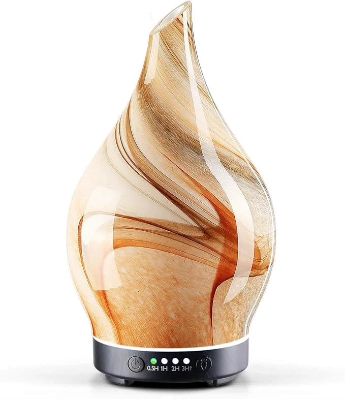 High-Performance Porseme 150ml Essential Oil Diffuser Glass Color Changing Aroma Air Diffusers Fashionable