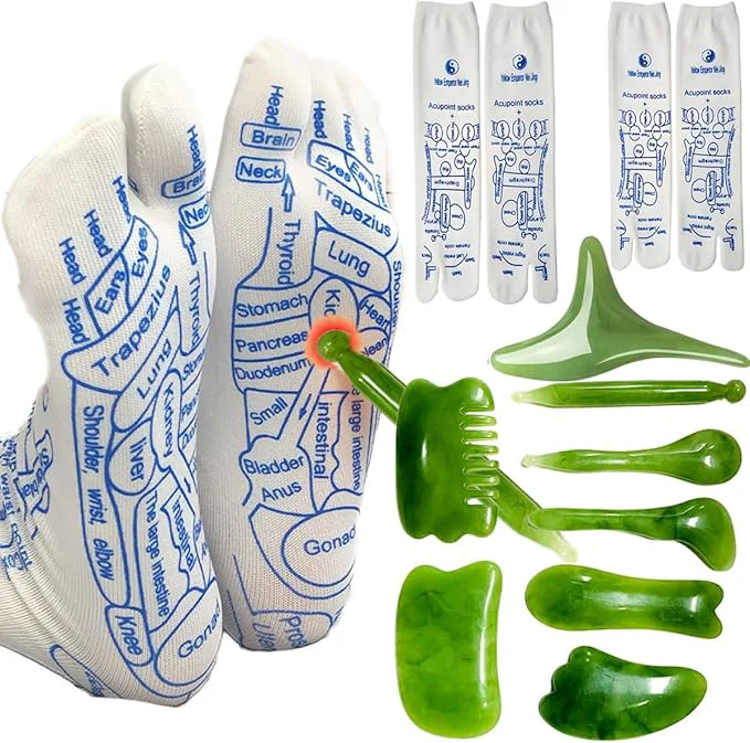 Efficient Reflexology Socks with Tools Set Acupressure Pressure Point Socks Foot Relief Stylish