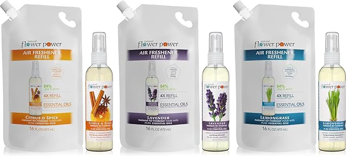 Elegant Natural Flower Power Air Freshener Spray Refills Dependable