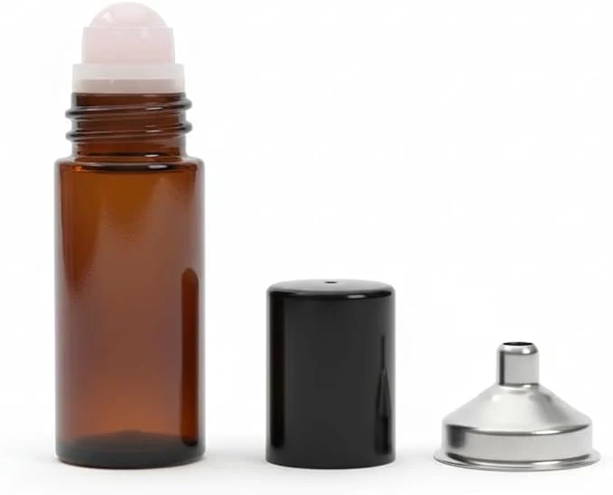 Organic 30ml Amber Glass Roll On Bottle Solid