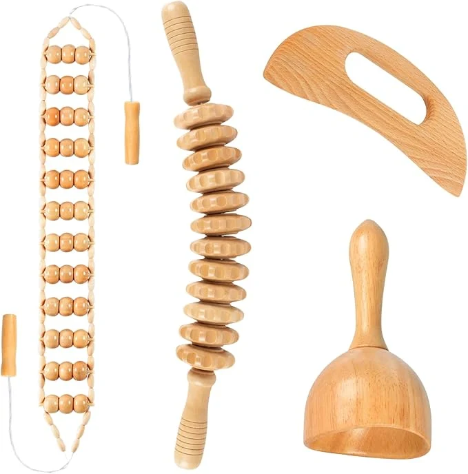 Proven KintKita Wood Therapy Massage Tools 4-in-1 Wooden Lymphatic Drainage Massager Exceptional