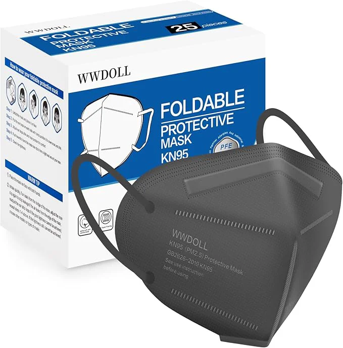 Authentic WWDOLL KN95 Face Mask 25 Pack 5-Layers Breathable Disposable KN95 Masks Specialty