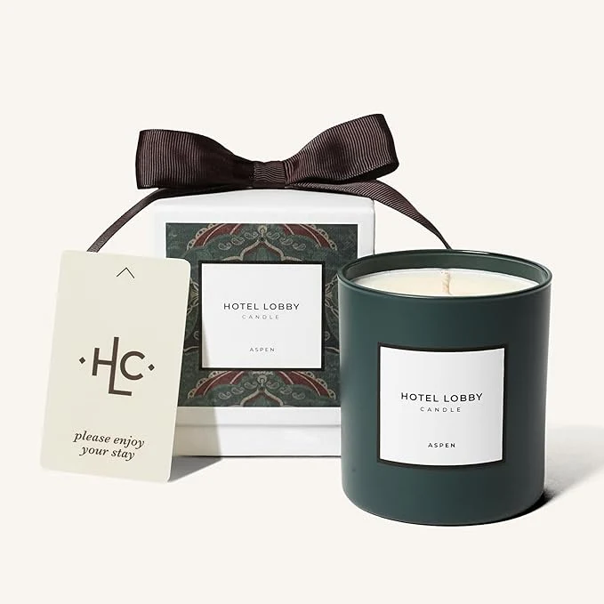 Responsible Hotel Lobby Aspen Candle – Luxury Hand-Poured 9.75oz Soy Wax Flexible