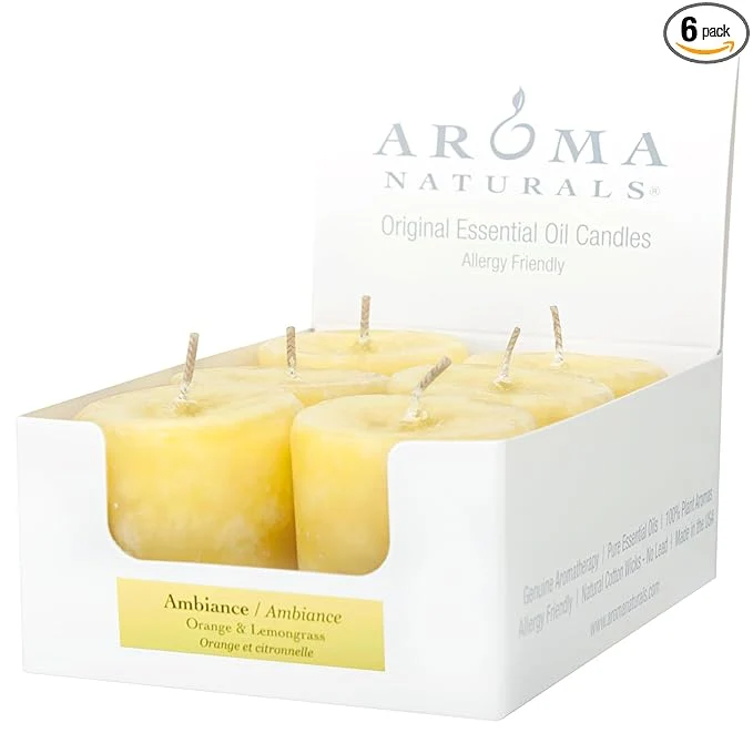 Exceptional Aroma Naturals Ambiance 6 Count Votive Candles Official