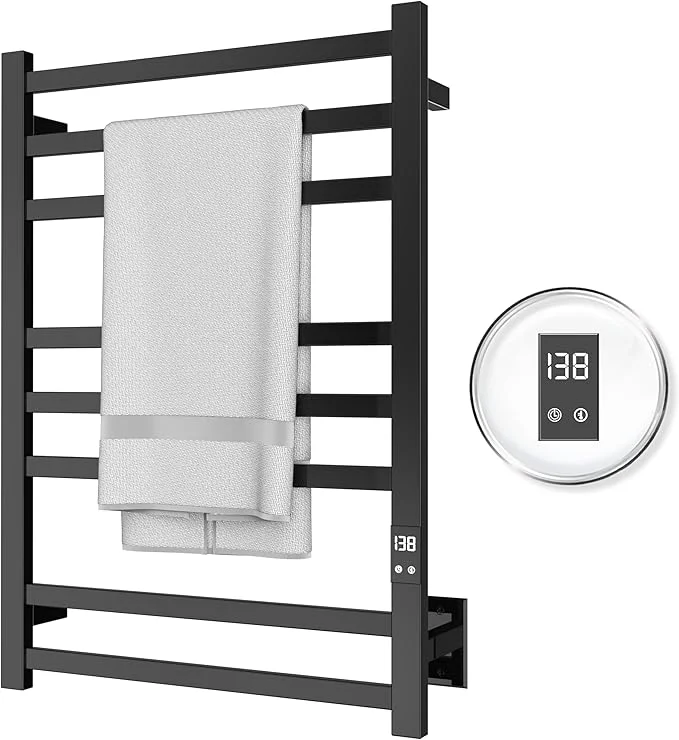 Effective 8-Bar Electric Heated Towel Warmer Fast Heating Sustainable