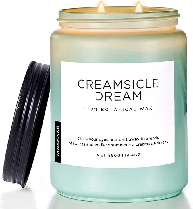 Expertly Made M SENSE Orange Creamsicle Candle Minimalist