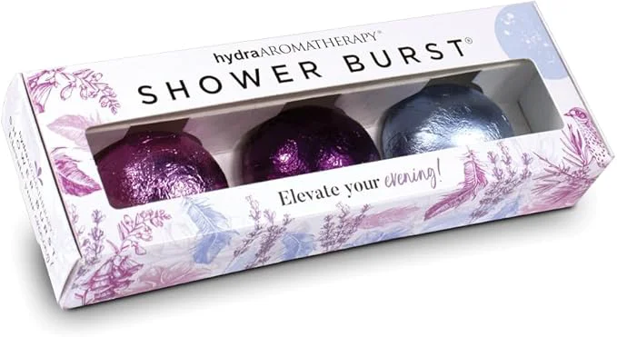 Detailed hydraAROMATHERAPY Shower Burst Tablets Essential Oil Steamers Made in USA Premium Material