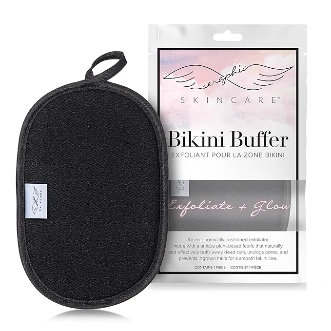 Luxury Seraphic Skincare Bikini Buffer – Vegan Viscose Scrub Mitt Green
