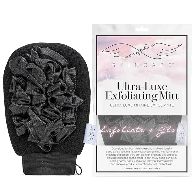Versatile Seraphic Skincare Ultra-Luxe Exfoliating Mitt Enhanced