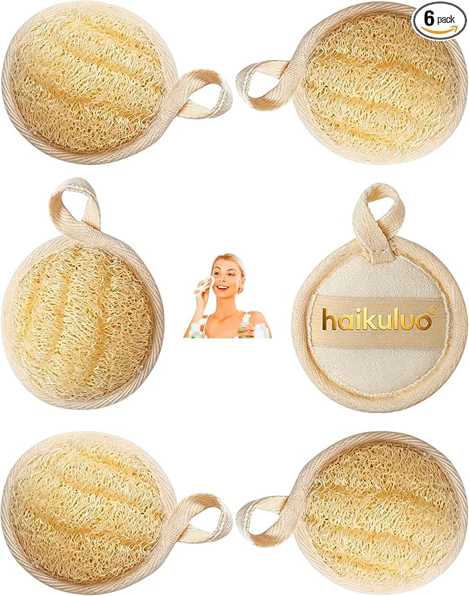 High-Grade Natural Loofah Exfoliating Face Scrubber Shower loofah Facial Scrubber Solid