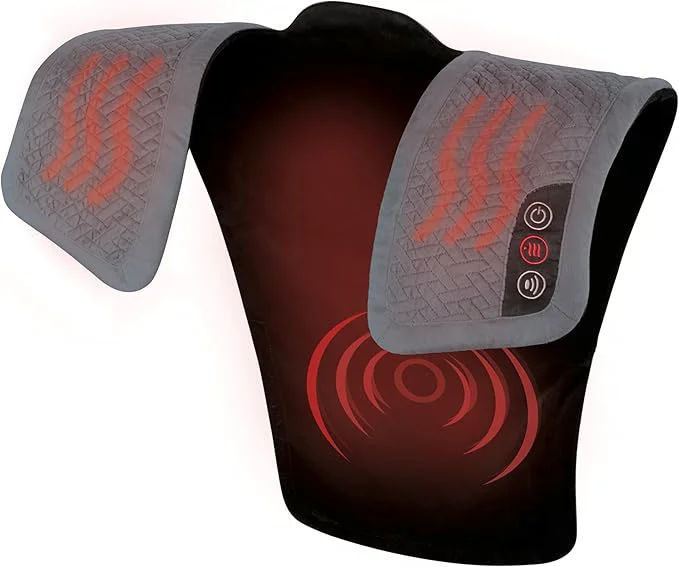 High-Quality Homedics Vibration Heated Shoulder Massager Wrap Comfort Pro Elite Soft Fabric Classic