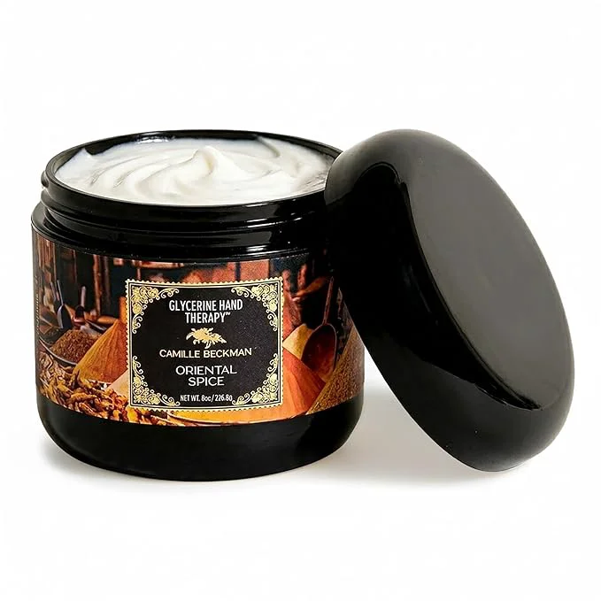 Environmentally Friendly Camille Beckman Glycerine Hand Therapy Cream Oriental Spice 8 Ounce Recyclable