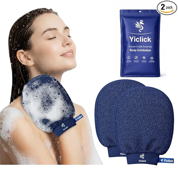 Elite Yiclick Heavy Exfoliating Gloves Exfoliating Body Scrubber Exfoliator Fast