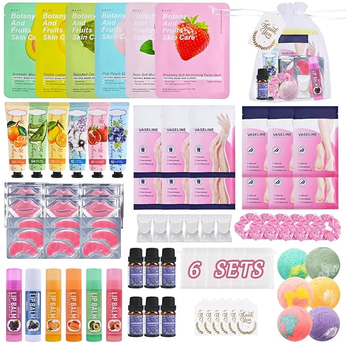 Original Design KYDA 78PCS SPA Party Supplies Face Mask Hand Cream Lip Balm Under Eye Smart