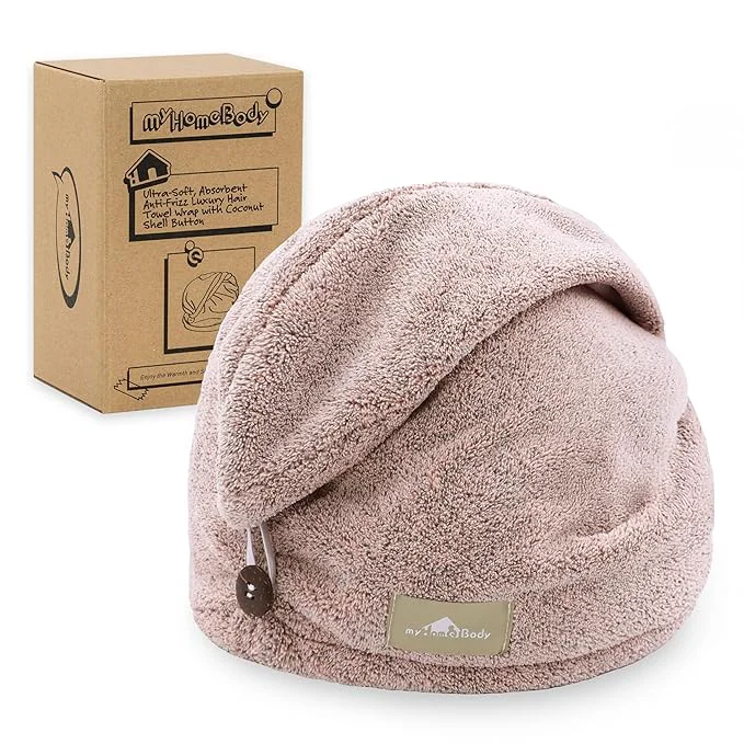 Organic myHomeBody Hair Towel Wrap Luxury Quick Drying Turban Ultra Soft Absorbent Excellent