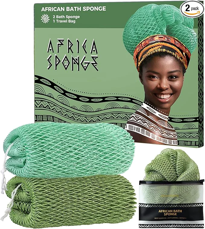 Luxury African Net Sponge -2 Pieces Exfoliating Scrubber World-Class