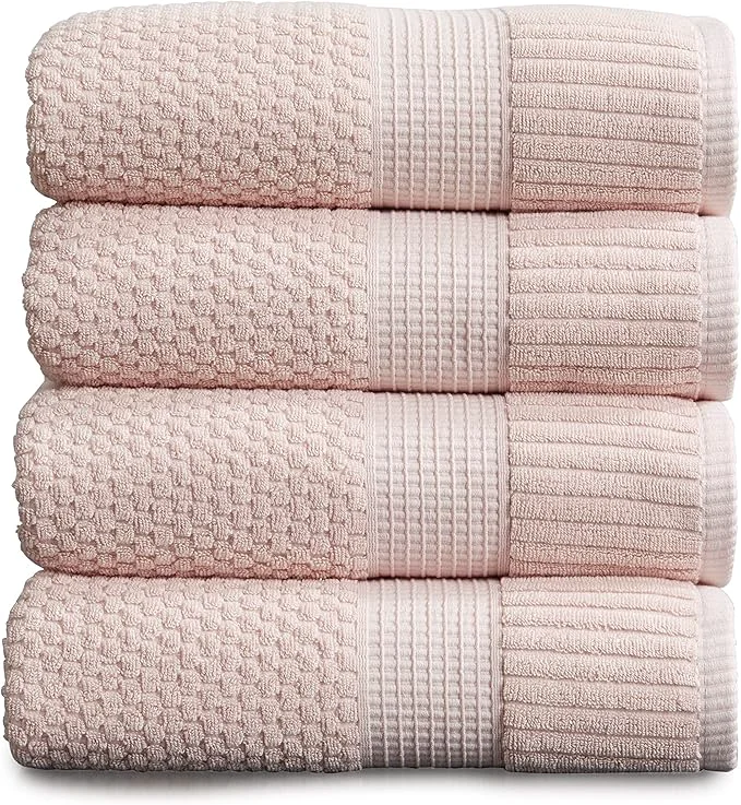 Responsible NY Loft Cotton Bath Towel 4 Pack Super Soft Absorbent Quick-Dry Bath Premium Material