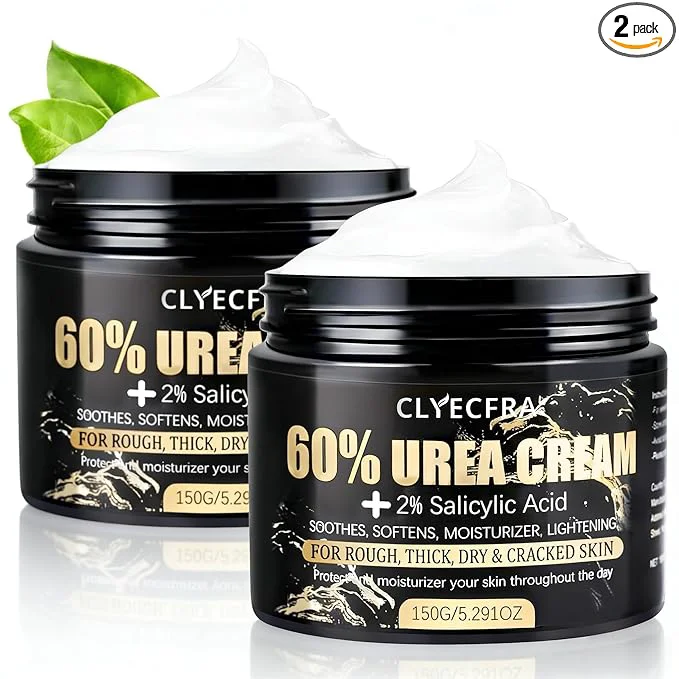Organic 2Pack 60 Urea Cream with 2 Salicylic Acid Urea Cream 60 Percent Top-Quality