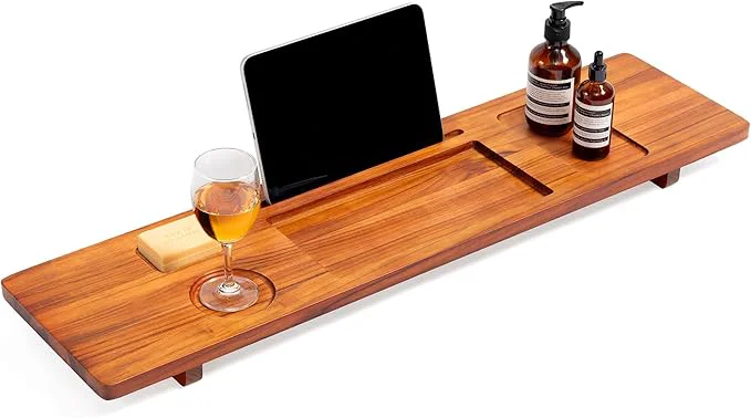 Genuine Luxury Teak Bathtub Caddy Tray Original