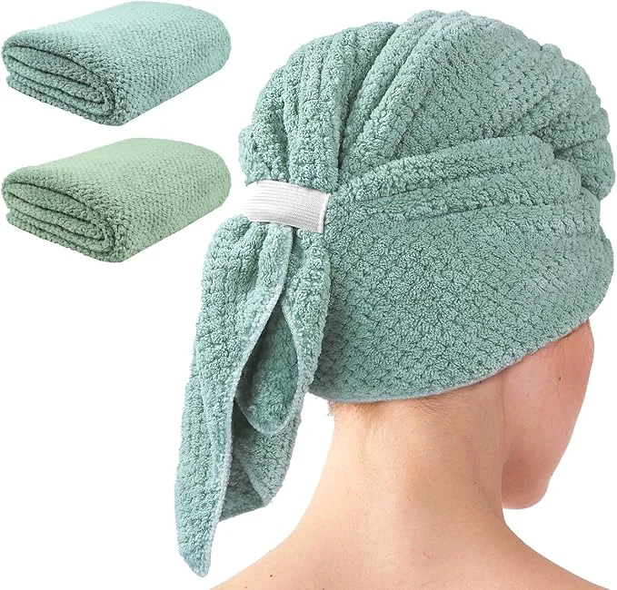 Flexible my novel things 2 Pack Extra Large Microfiber Hair Towel Wrap 37.4 x 26.4 Elegant