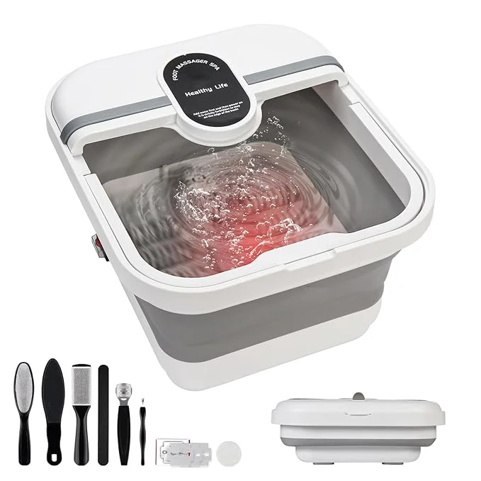 Convenient Collapsible Foot Spa Bath Massager Authentic