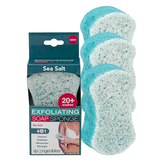 Innovative Spongeables Body Wash in a 20 Wash Sponge Sea Salt Healthy