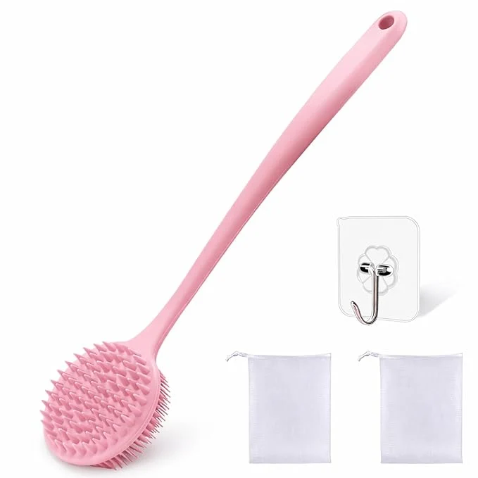 Comfortable Silicone Body Scrubber for Shower Men Women – Dual-Sided Exfoliating Massage Luxury