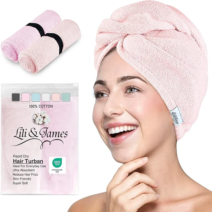 Sophisticated Cotton Hair Towel Wrap for Women Kids Quick Dry Soft Absorbent 420 GSM Unique