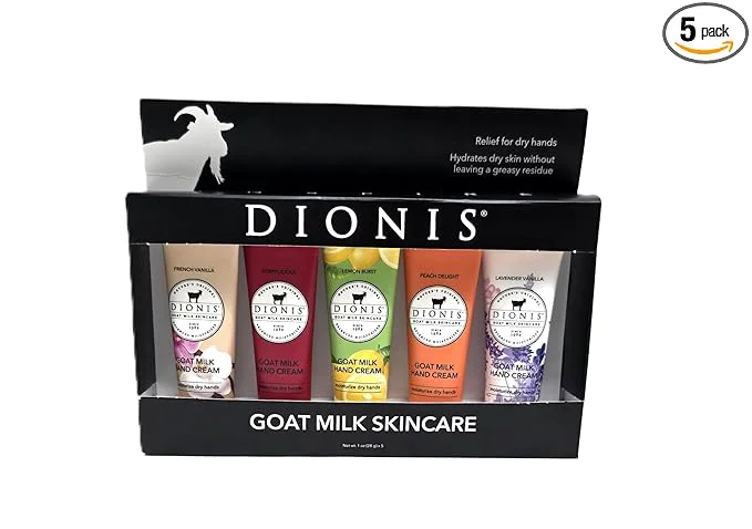 Prestigious Dionis Hand Cream Gift Set 5 Pack French Vanilla Lemon Burst Peach Delight Reliable