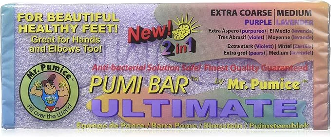 Innovative Mr. Pumice PUMI Bar 2-in-1 Callus Remover Pedicure Stone Ped File Soft