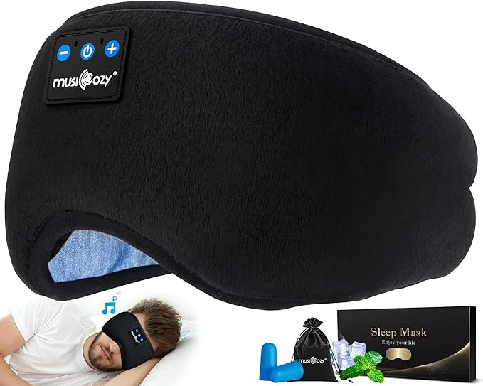 Genuine MUSICOZY Sleep Headphones Bluetooth 5.4 Headband Sleeping Eye Mask Dependable