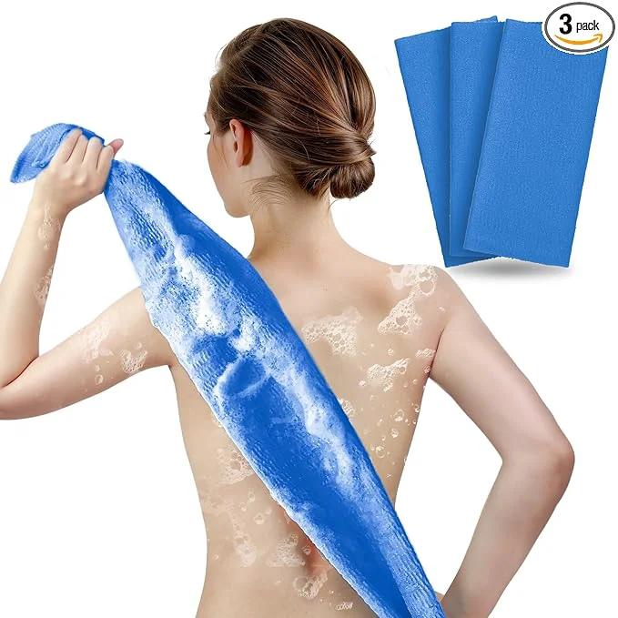 Advanced ARCH M Exfoliating Shower Towel – 35-Inch Japanese-Style Back Scrubber Long-Lasting
