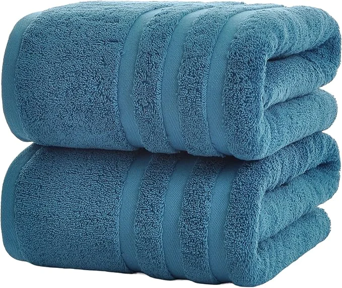 Recyclable Bath Towels 2 Pack 30 x 60 Inches Large Cotton Towels Comfortable Elite