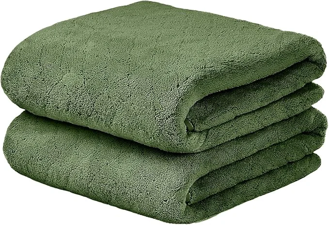 Sophisticated JML Microfiber Bath Towels Set of 2 Ultra Soft Super Absorbent Fast Drying Versatile