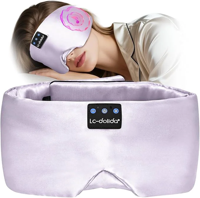 Safe LC-dolida Luxurious Silk Soft Sleep Mask Sleep Headphones High-Quality