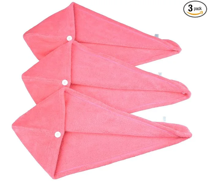 Organic HOPESHINE Women’s Soft Shower Hair Towel Twist Hair Turban Wrap Drying Cap Fine Crafted