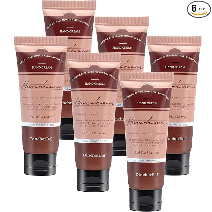 Flexible DincherBel 6 Pack Travel Size Hand Cream Set – 1 oz Moisturizing Lotion User-Friendly