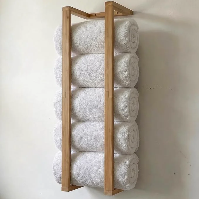 Premium Material Bamboo Towel Racks Sustainable