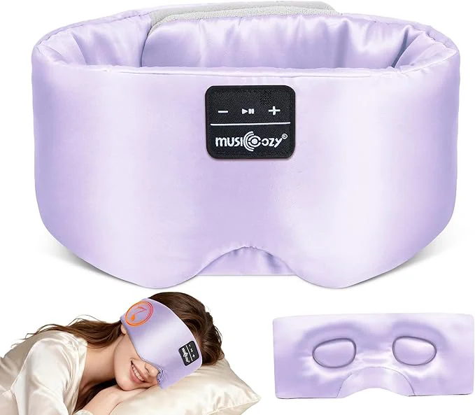 Traditional MUSICOZY 3D Silk Bluetooth Sleep Mask Headphones Mulberry Silk Eye Mask World-Class