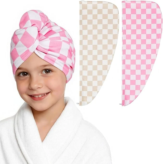Authentic 2 Pack Microfiber Hair Towel Wrap Organic