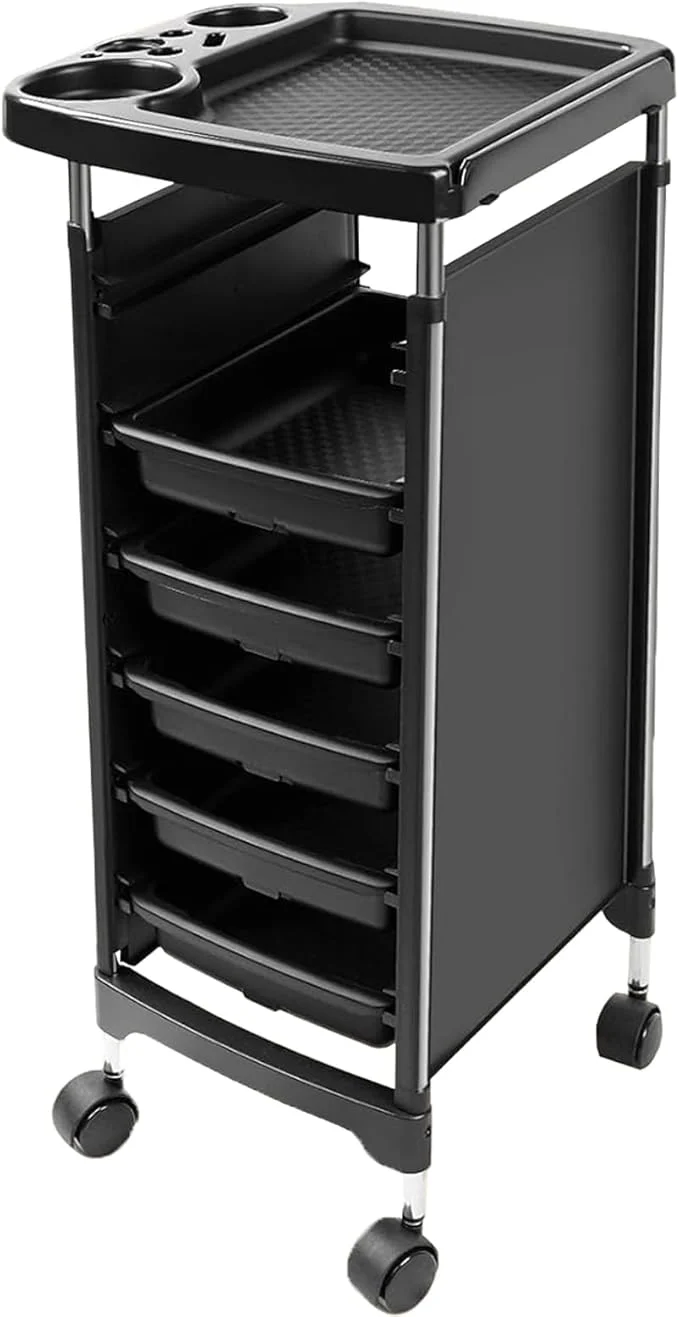 Pure Salon Trolley Cart with Wheels 5 Drawers Salon Rolling Stations Refined