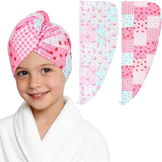 Proven 2 Pack Microfiber Hair Towel Wrap Premium Material