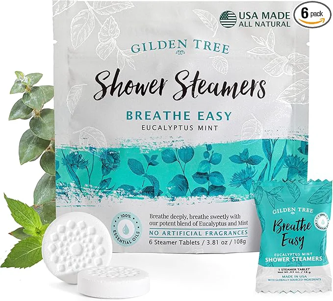 Modern Gilden Tree Shower Steamers Aromatherapy Eucalyptus Mint Essential Oils Stress Safe