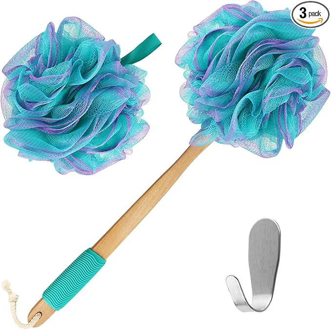 Convenient Yoove Bath Pouf with Handle Refined