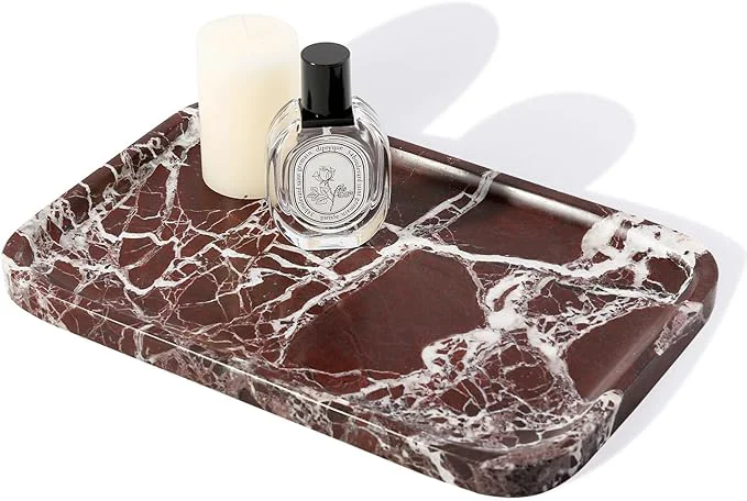 Trendy Marble Vanity Tray 11.8in Stone Bathroom Tray Dependable