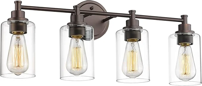 Recyclable FEMILA Bathroom Vanity Light Fixture 4-Light Farmhouse Wall Vanity Lights Lightweight