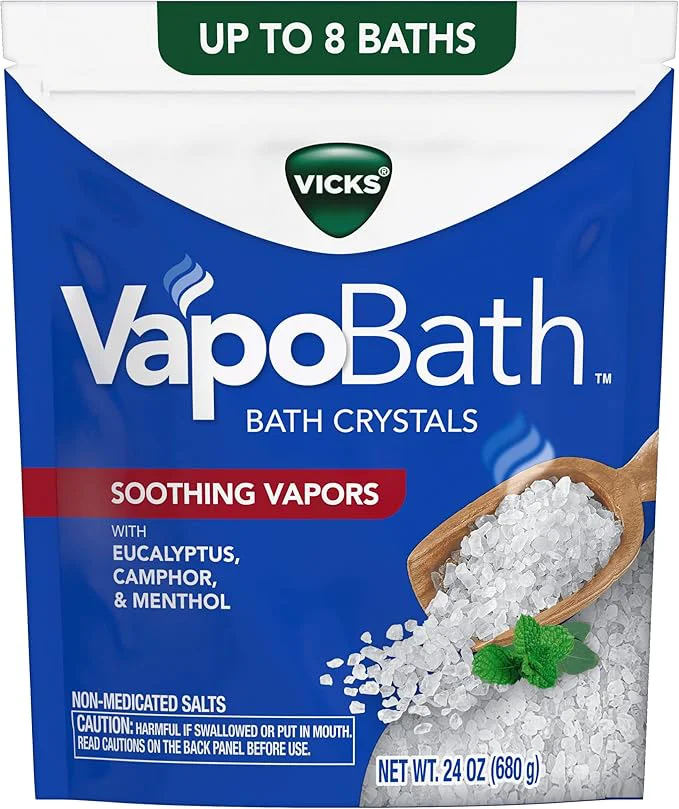 Fine Vicks VapoBath Bath Crystals Soothing Non-Medicated Vicks Vapors Refreshing Solid
